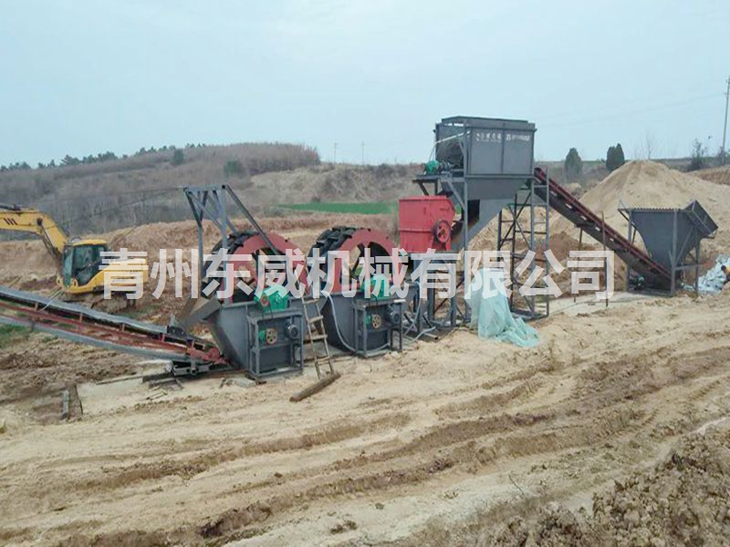 江蘇東海輪式洗沙機(jī)安裝完成